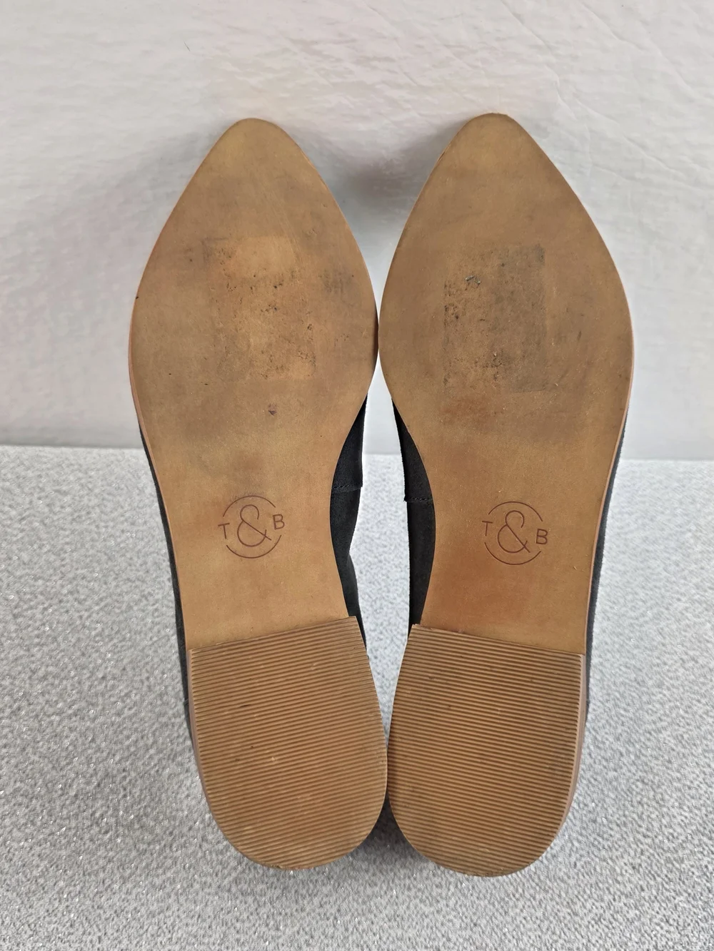 Treasure & Bond Grey Suede Pointed Toe Slip-On Flats Loafers Wmn's 10